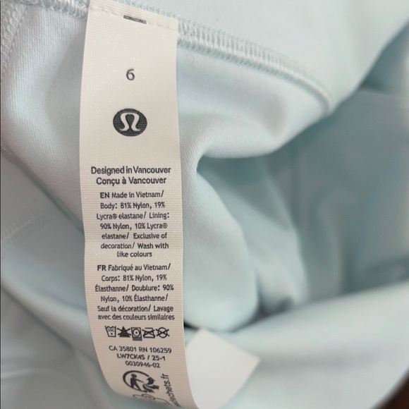 lululemon athletica High Waist Align Blue Shorts Sz 6 NWT - Picture 5 of 5